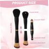 4 in 1 Makeup Brush Stackable Dual Ended Makeup Brush Mini Travel Brushes Set with Powder/Blush, Blending and Eyeshadow view 3