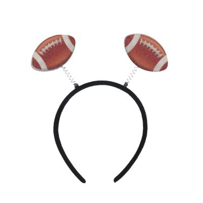 Ecuupas Glitter Rugby Headband for Women Sport Hairbands Ball Hair Hoop Girl Hair Accessories for Sports Competition Festival Gift Party Supplies