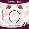 Ecuupas Glitter Rugby Headband for Women Sport Hairbands Ball Hair Hoop Girl Hair Accessories for Sports Competition Festival Gift Party Supplies view 3