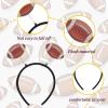 Ecuupas Glitter Rugby Headband for Women Sport Hairbands Ball Hair Hoop Girl Hair Accessories for Sports Competition Festival Gift Party Supplies view 4