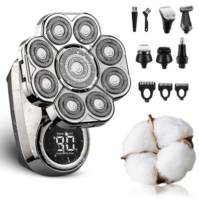 9.0 Ultra Shaver, 2026 New 9.0 Shaver, 9D Floating Head Shavers, Intelligent Led Display Ipx7 Waterproof Wet Dry Shaving, 6-in-1 Detachable Rechargeable Electric Razor for Men (1PC)