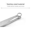 ASWRTYJO Universal Nose Hair Trimming Tweezers Round Tip Forceps Plier Stainless Steel Clip Removal Eyebrow Tweezer view 3