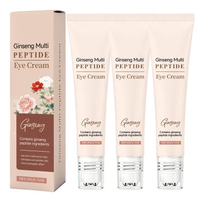 Ginseng Multi Peptide Eye Cream - Anti-Aging Eye Cream for Wrinkles, Dark Circles & Puffiness - Hydrating & Moisturizing Under Eyes with Cooling Roller Ball, 0.71 Oz (4)