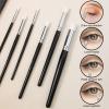 6 PCS Contour Conceal Brush Set, 6 size Versatile Makeup Brushes for Under Eye Concealer, Nose Contour, Eye Makeup, Black view 3