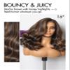 LUVME HAIR 100% Human Hair Wigs Loose Wave Glueless Lace Front 18 Inches, Pre Cut Plucked Hd Lace Short Wig Ready To Go Highlight Color Straight Bleached Knots Side Part Wigs view 4