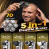 Head Shaver for Bald Men, 7D Floating Bald Head Shaver 5-in-1 Grooming Kit, Wet/Dry Electric Razor with LED Display, Turbo Speed, Magnetic Detachable Blades, IPX6 Waterproof, Type-C Rechargeable view 2