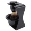 Shaving Brush Set Men Portable Beard Grooming Kit Lathering Foam Bowl Holder Travel view 3