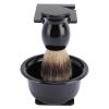 Shaving Brush Set Men Portable Beard Grooming Kit Lathering Foam Bowl Holder Travel view 4