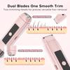 Bikini Trimmer for Women - 2 in 1 Electric Razors with Dual Heads, Rechargeable Razor Body Hair Trimmer for Face Lip Chin Pubic Underarm Legs view 2