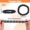 12 Pcs Braided Hair Ties, Braided Black Hair Ties, Durable Hairs Tie for Guys for Long Hairs, Ponytail & Bun view 2