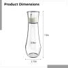 Glass Mouthwash Dispenser, 8.8 Oz, Refillable Bottle with Lid Cup, Countertop Decanter, Transparent, Easy Pump view 3
