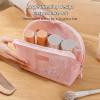 Acronmers Mesh Cosmetic Bag Set Pink Cosmetic Travel Toiletry Bag Travel/On-The-Go Makeup Storage, Zipper Closure Small Pouch Preppy Stuff Teen Girl Gift Trendy Stuff(Small) view 3