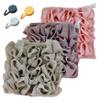3 Pack Loofah Washcloth Set with Soap Pouch Exfoliating Bath Sponge with Drawstring for Deepth Cleansing and Smooth Skin (3 Colors) view 1