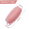 2PCS Silicone Body Scrubber 2-in-1 Double Side Body Wash Scrubber Soft Non-Slip Shower Brush Hanging Silicone Loofah Exfoliating Brush, Style 3 view 4