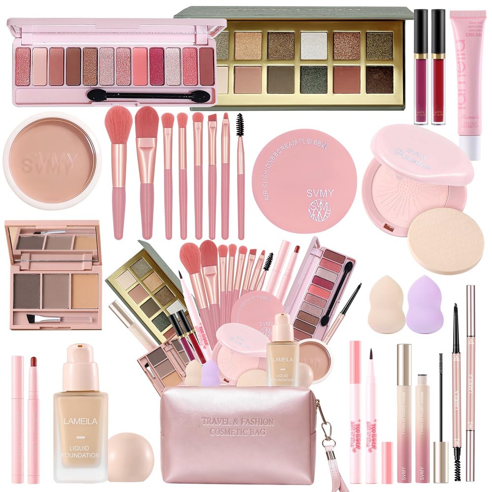 Fynqwor Makeup Kit,Makeup Set,25Pieces All in One Makeup Kit for Women and Teens,Hypoallergenic Makeup sets for Women Full Kit,make up kits for teens,Christmas makeup gift set for beginners