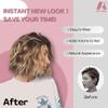 2 Pcs Short Hair Extensions, Real Hair Clip in Extensions Hair Human for Women 10 inch Medium Brown view 4