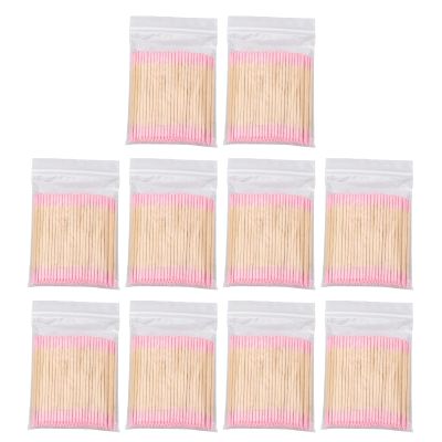 DOUBLE POINTED COTTON SWABS STURDY MATERIAL MAKEUP MANICURE CLEANING TOOL 10 BAGS