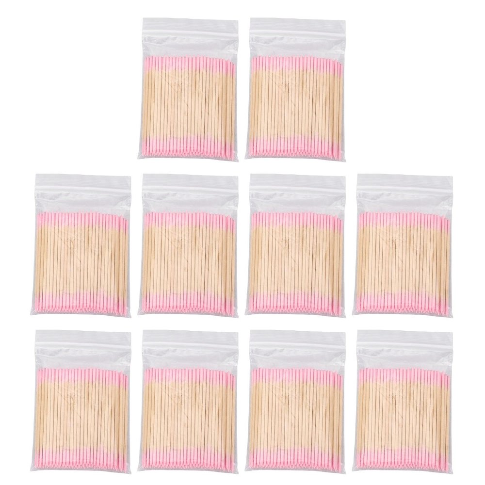 DOUBLE POINTED COTTON SWABS STURDY MATERIAL MAKEUP MANICURE CLEANING TOOL 10 BAGS