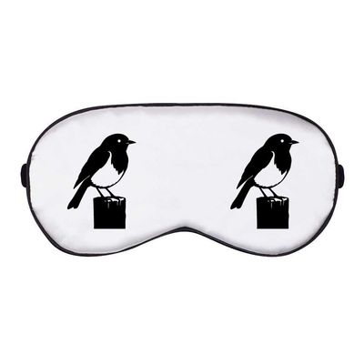 Azeeda 'Robin Bird on a Wooden Fence Post' Sleep/Travel Eye Mask (EY00033561)