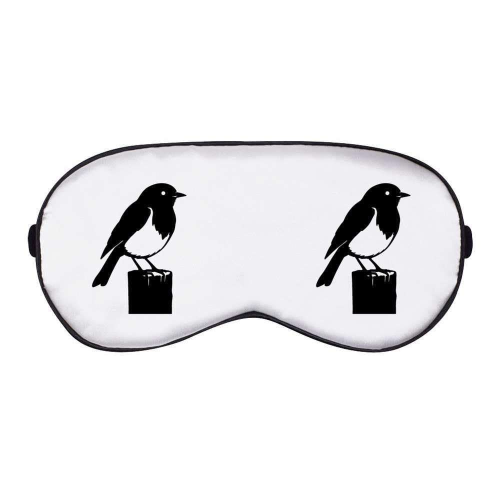 Azeeda 'Robin Bird on a Wooden Fence Post' Sleep/Travel Eye Mask (EY00033561)