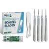 DermaTwist 10R Blades Dermaplaning & #3 Scalpel Handle Professional Dermaplaning Tool for Face with Pack of 300 10R Blades Dermaplaning & Pack of 4 Stainless Steel #3 Scalpel Handle view 1
