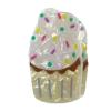 2PCS White Cupcake Claw Clips,Cupcake Hair Clips,Bread Dessert Hair Jaw Clips,Food Shape Hair Clips,Acrylic Hair Clip for Girls,Small Claw Barrettes for Women (White Cupcake) view 1
