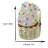 2PCS White Cupcake Claw Clips,Cupcake Hair Clips,Bread Dessert Hair Jaw Clips,Food Shape Hair Clips,Acrylic Hair Clip for Girls,Small Claw Barrettes for Women (White Cupcake) view 2