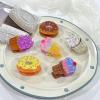 2PCS White Cupcake Claw Clips,Cupcake Hair Clips,Bread Dessert Hair Jaw Clips,Food Shape Hair Clips,Acrylic Hair Clip for Girls,Small Claw Barrettes for Women (White Cupcake) view 3