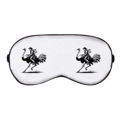 Azeeda 'Cowboy Riding an Ostrich' Sleep/Travel Eye Mask (EY00033634)