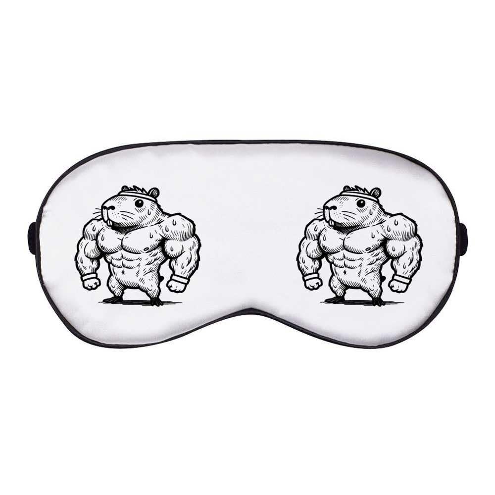 Azeeda 'Bodybuilder Capybara ' Sleep/Travel Eye Mask (EY00033605)