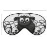 Cartoon Black White Sheep Eye Masks Sleeping Detachable Breathable Eye Cover Soft Block Light Sleep Mask for Women Men, Relaxing Pressure Night Blindfold view 2