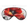 Beautiful Poppy Flower Ink Eye Masks Sleeping Detachable Breathable Eye Cover Soft Block Light Sleep Mask for Women Men, Relaxing Pressure Night Blindfold view 2