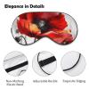 Beautiful Poppy Flower Ink Eye Masks Sleeping Detachable Breathable Eye Cover Soft Block Light Sleep Mask for Women Men, Relaxing Pressure Night Blindfold view 3