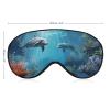 Blue Ocean Underwater Fish Eye Masks Sleeping Detachable Breathable Eye Cover Soft Block Light Sleep Mask for Women Men, Relaxing Pressure Night Blindfold view 2