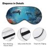 Blue Ocean Underwater Fish Eye Masks Sleeping Detachable Breathable Eye Cover Soft Block Light Sleep Mask for Women Men, Relaxing Pressure Night Blindfold view 3