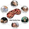 Bacon Pattern Eye Masks Sleeping Detachable Breathable Eye Cover Soft Block Light Sleep Mask for Women Men, Relaxing Pressure Night Blindfold view 4