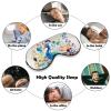 Color Peacock Eye Masks Sleeping Detachable Breathable Eye Cover Soft Block Light Sleep Mask for Women Men, Relaxing Pressure Night Blindfold view 4