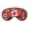 Canadian Flag Eye Masks Sleeping Detachable Breathable Eye Cover Soft Block Light Sleep Mask for Women Men, Relaxing Pressure Night Blindfold view 2