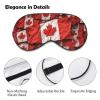 Canadian Flag Eye Masks Sleeping Detachable Breathable Eye Cover Soft Block Light Sleep Mask for Women Men, Relaxing Pressure Night Blindfold view 3