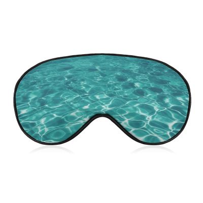 Blue Aqua Pool Water Eye Masks Sleeping Detachable Breathable Eye Cover Soft Block Light Sleep Mask for Women Men, Relaxing Pressure Night Blindfold