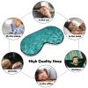 Blue Aqua Pool Water Eye Masks Sleeping Detachable Breathable Eye Cover Soft Block Light Sleep Mask for Women Men, Relaxing Pressure Night Blindfold view 4