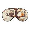 Cartoon Family Owls On The Brown Tree Eye Masks Sleeping Detachable Breathable Eye Cover Soft Block Light Sleep Mask for Women Men, Relaxing Pressure Night Blindfold view 1