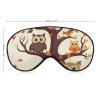 Cartoon Family Owls On The Brown Tree Eye Masks Sleeping Detachable Breathable Eye Cover Soft Block Light Sleep Mask for Women Men, Relaxing Pressure Night Blindfold view 2