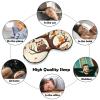Cartoon Family Owls On The Brown Tree Eye Masks Sleeping Detachable Breathable Eye Cover Soft Block Light Sleep Mask for Women Men, Relaxing Pressure Night Blindfold view 4