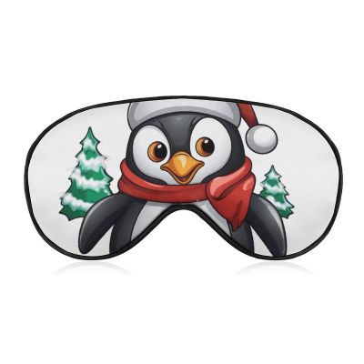 Christmas Penguin Eye Masks Sleeping Detachable Breathable Eye Cover Soft Block Light Sleep Mask for Women Men, Relaxing Pressure Night Blindfold