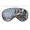 Christmas Winter Happy Scene Eye Masks Sleeping Detachable Breathable Eye Cover Soft Block Light Sleep Mask for Women Men, Relaxing Pressure Night Blindfold view 2