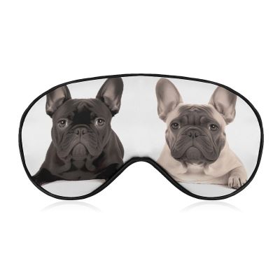 French Bulldog Eye Masks Sleeping Detachable Breathable Eye Cover Soft Block Light Sleep Mask for Women Men, Relaxing Pressure Night Blindfold