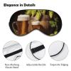Beer and Hop Cones Eye Masks Sleeping Detachable Breathable Eye Cover Soft Block Light Sleep Mask for Women Men, Relaxing Pressure Night Blindfold view 3