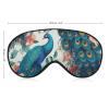 Beautiful Peacock Flowers Eye Masks Sleeping Detachable Breathable Eye Cover Soft Block Light Sleep Mask for Women Men, Relaxing Pressure Night Blindfold view 2