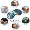 Beautiful Peacock Flowers Eye Masks Sleeping Detachable Breathable Eye Cover Soft Block Light Sleep Mask for Women Men, Relaxing Pressure Night Blindfold view 4